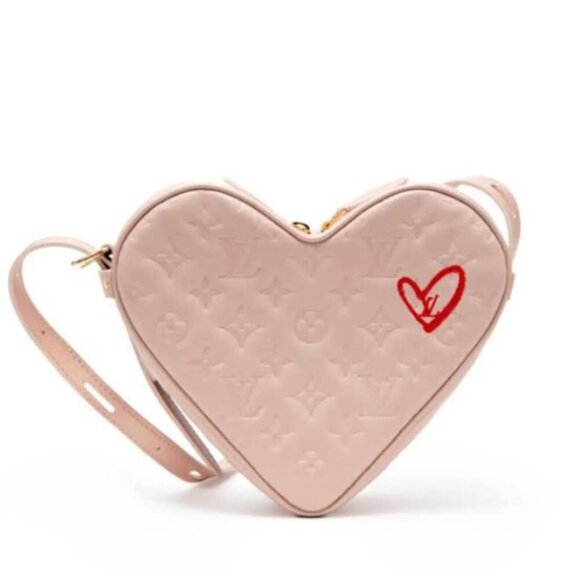 Louis Vuitton SAC Coeur Pink Monogram Leather Shoulder Bag 1447-121924